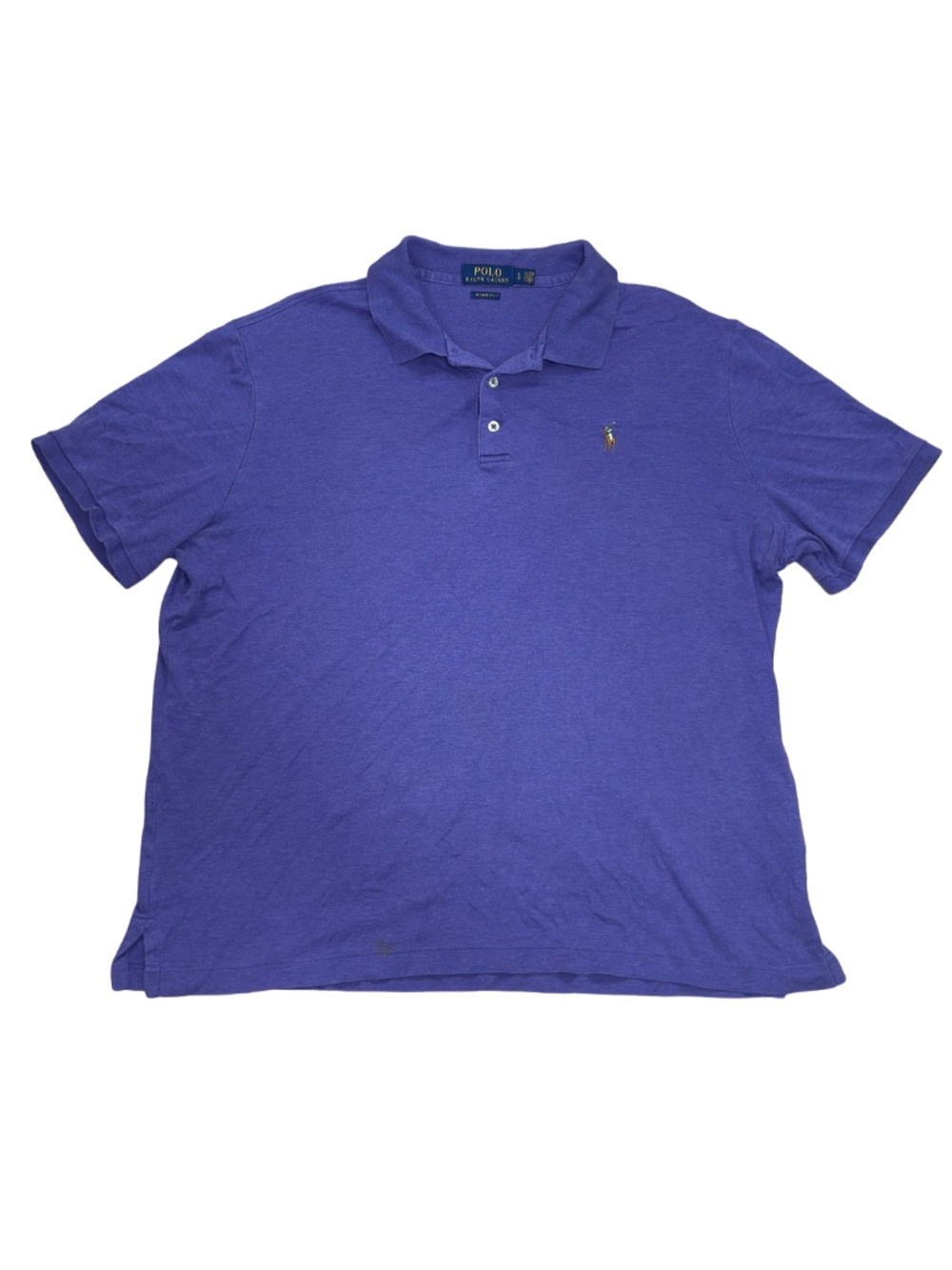 Polo Ralph Lauren Classic Fit Polo Shirt Purple Large Short Sleeve Cotton